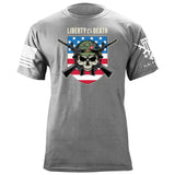 Liberty or Death USA Skull Shield T-Shirt Shirts 87029-S-HG