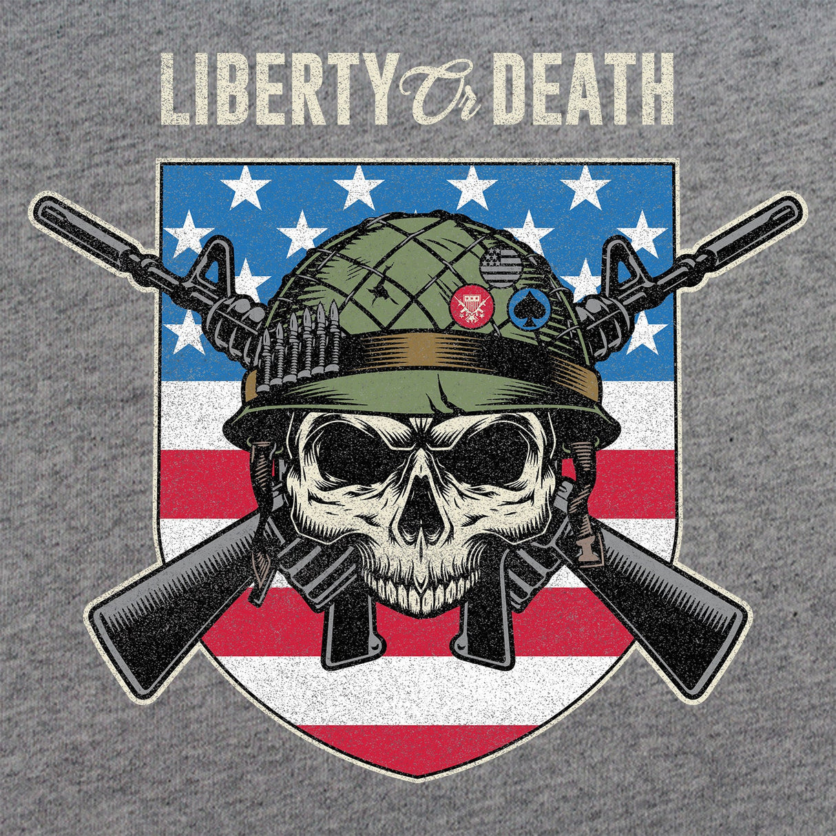 Liberty or Death USA Skull Shield Hoodie