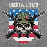 Liberty or Death USA Skull Shield Hoodie