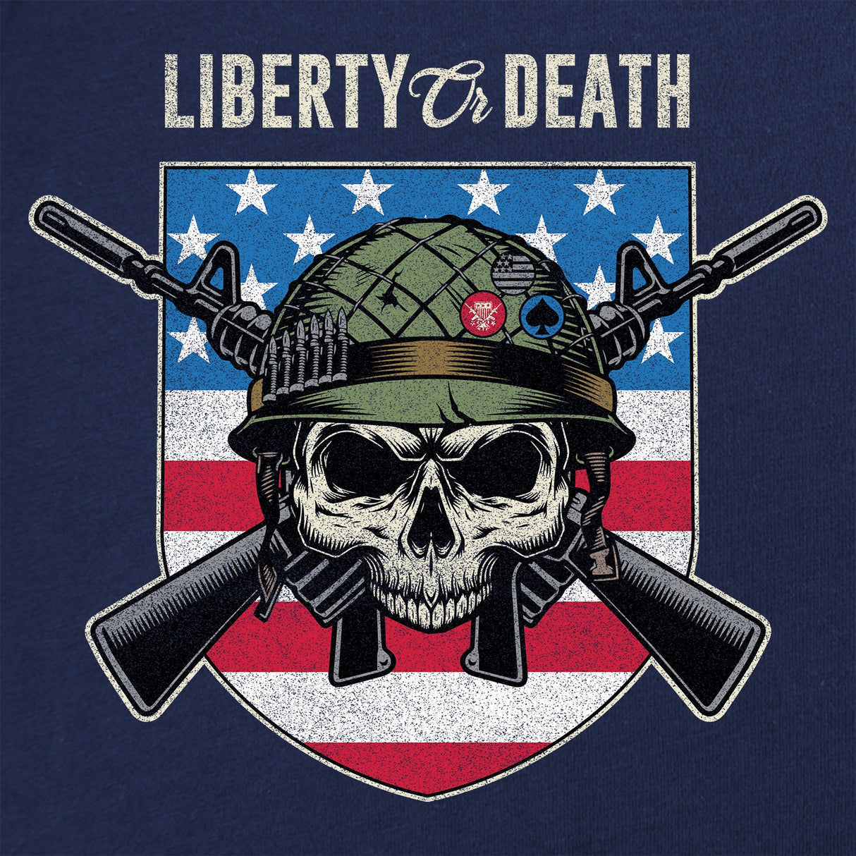 Liberty or Death USA Skull Shield Hoodie