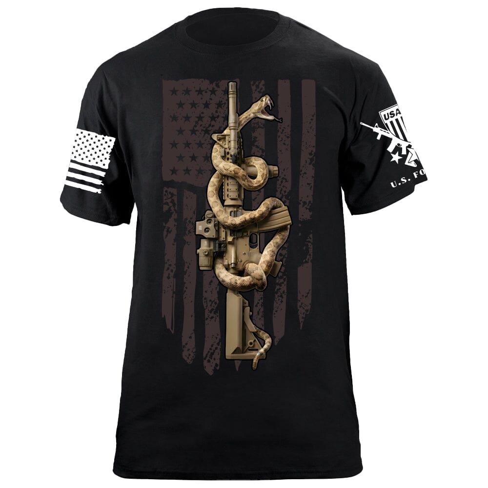 M4 Snake Flag T-Shirt Shirts 88080-S-BK