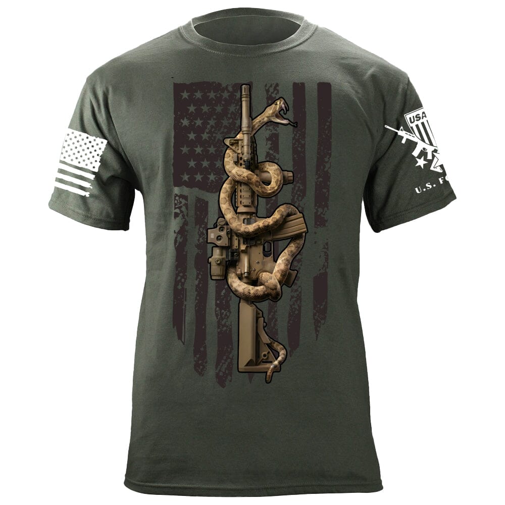 M4 Snake Flag T-Shirt Shirts 88080-S-MG