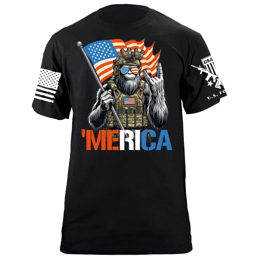 'Merica Squatch T-Shirt Shirts 88133-S-BK