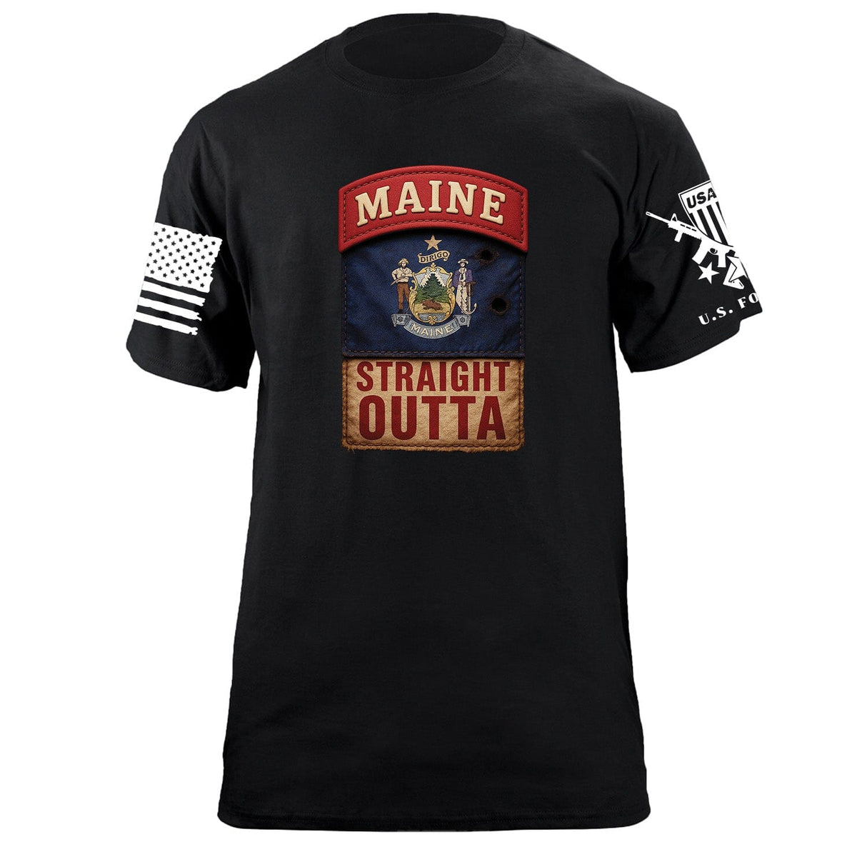 State Tab Shirt: Maine Shirts 86406-S-BK
