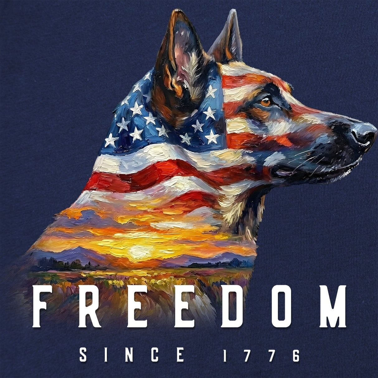 Malinois Freedom T-Shirt Shirts 