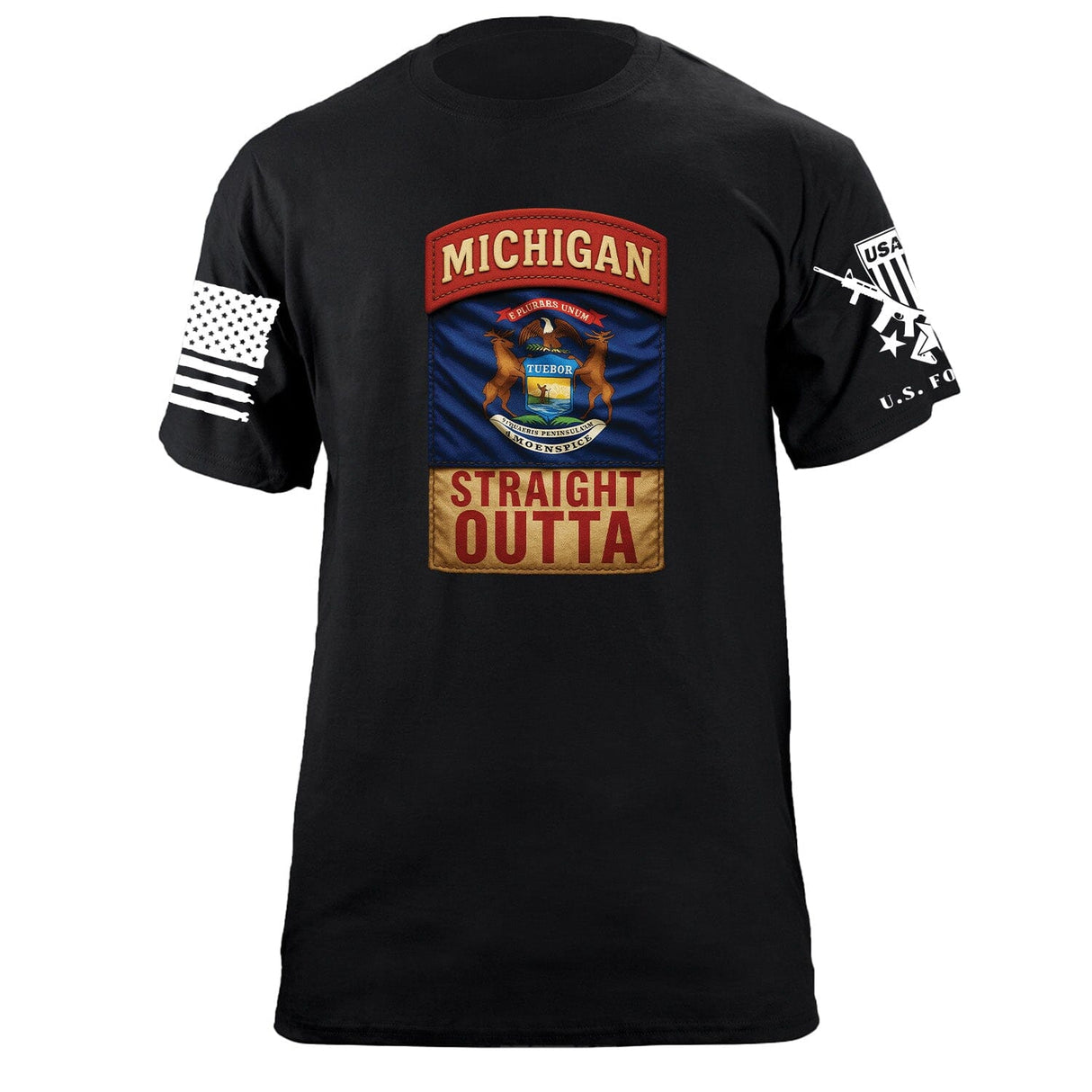 State Tab Shirt: Michigan Shirts 86407-S-BK