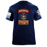 State Tab Shirt: Michigan Shirts 86407-S-NAVY