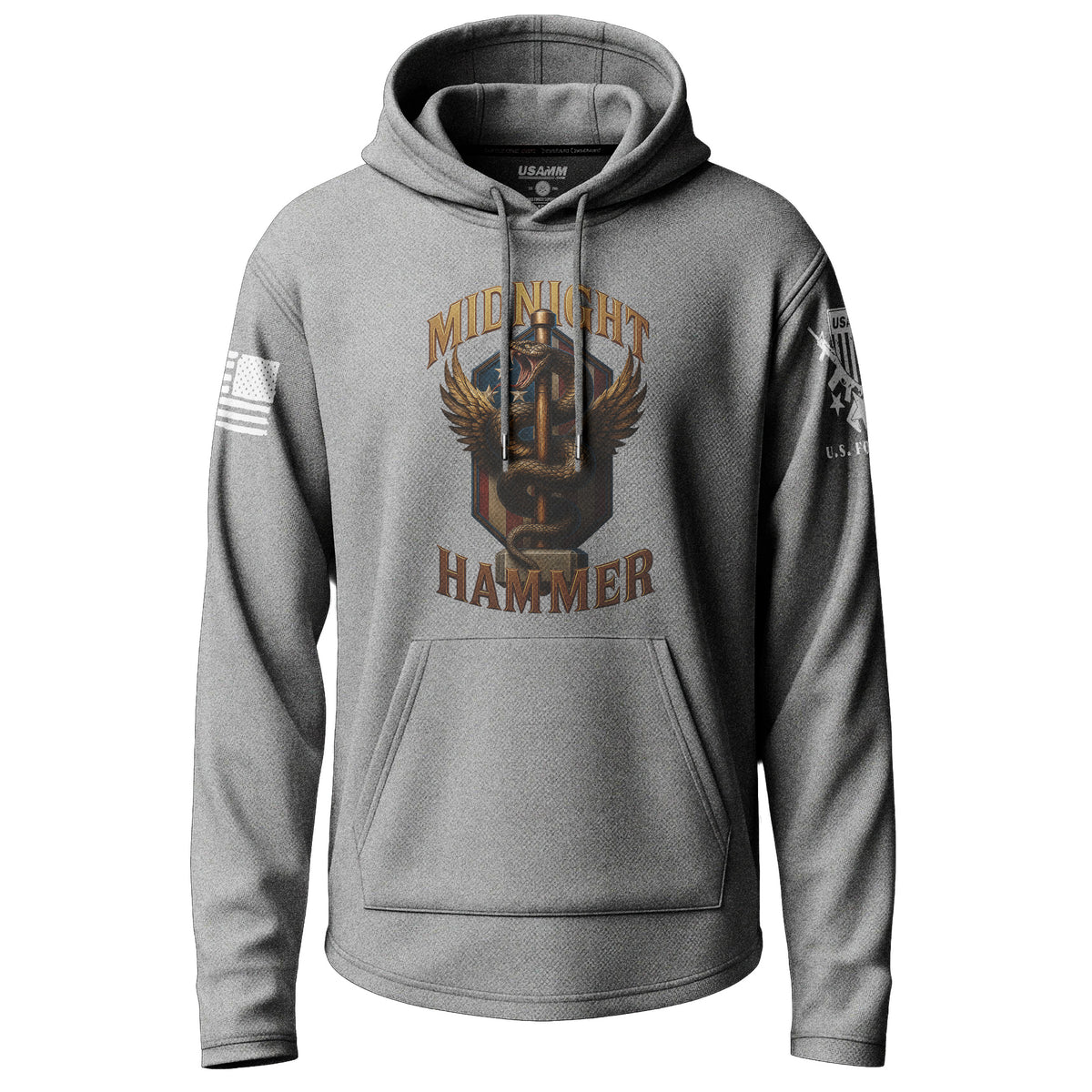 Midnight Hammer Snake - American Flag Lightweight Hoodie