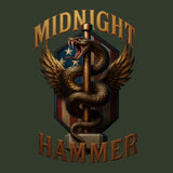 Midnight Hammer Snake - American Flag Hoodie