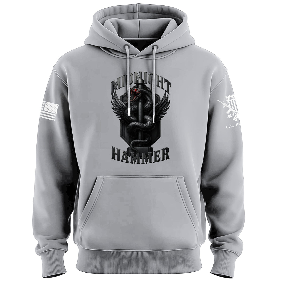 Midnight Hammer Snake - Metal Hoodie Hoodies 100160-S-HG