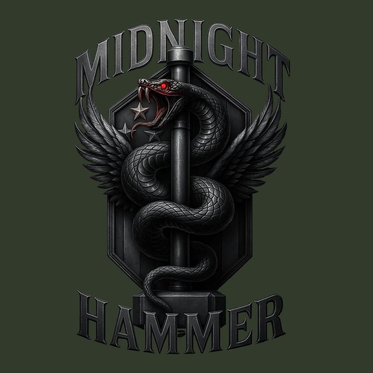 Midnight Hammer Snake - Metal Hoodie