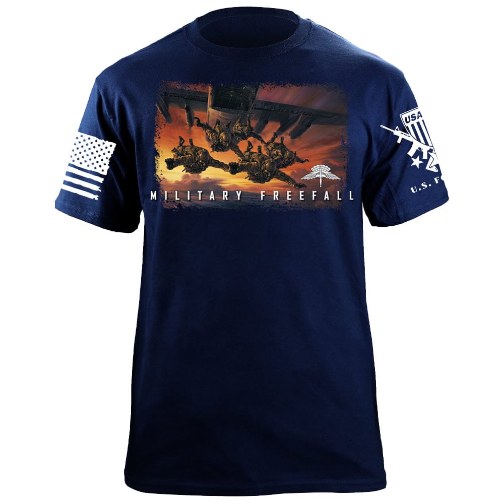 Military Freefall T-Shirt Shirts 88134-S-NAVY