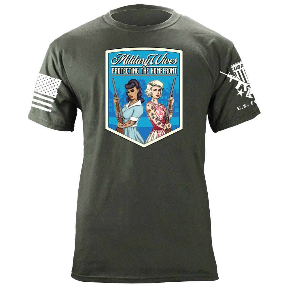 Military Wives Shield T-Shirt Shirts 87104-3XL-MG