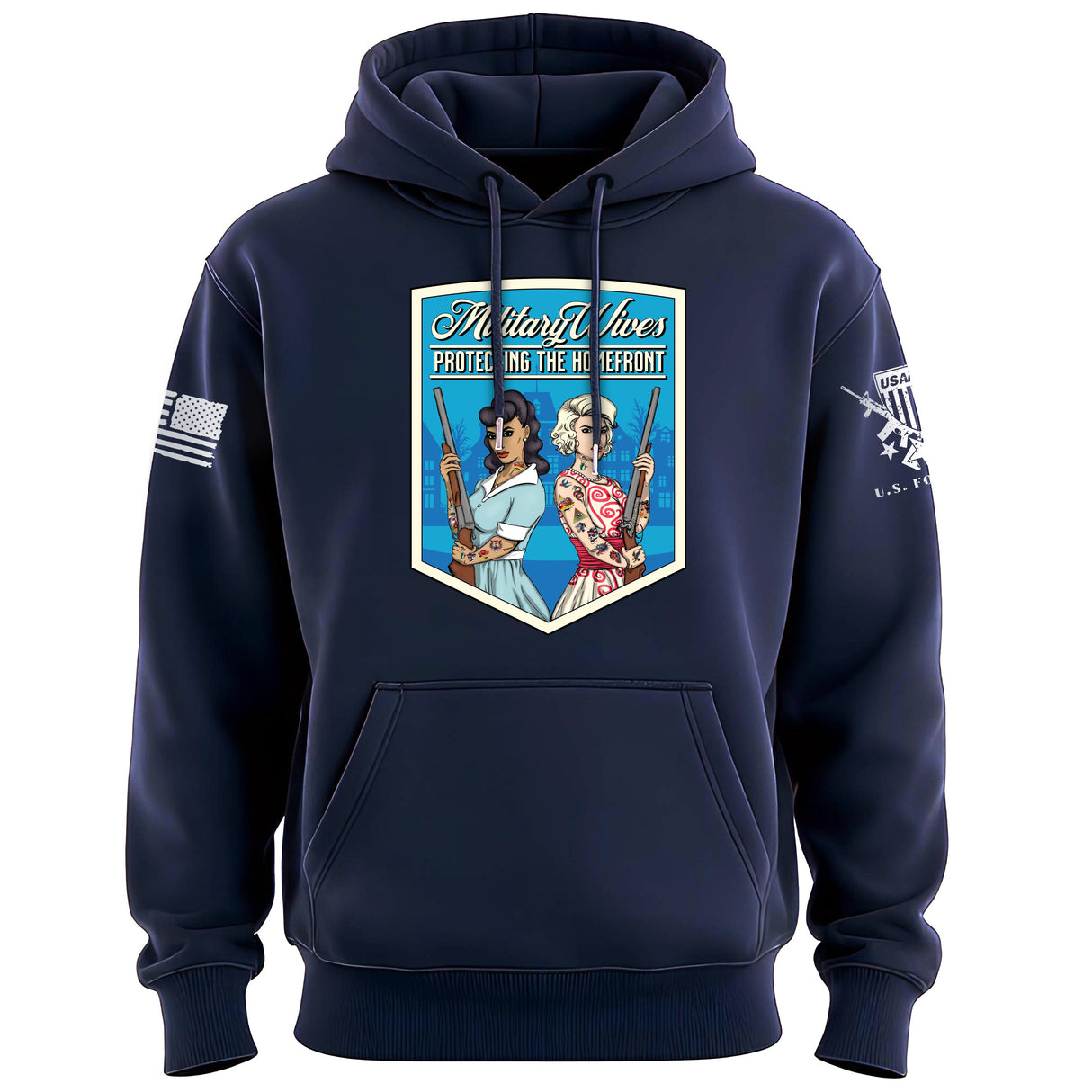 Military Wives Shield Hoodie