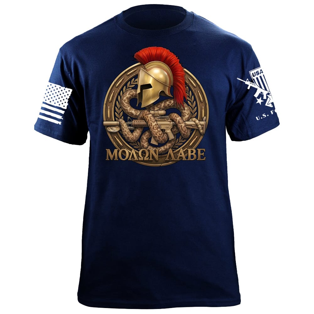 Molon Labe Spartan T-Shirt Shirts 88136-S-NAVY