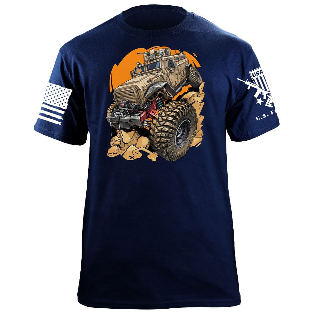 MRAP Monster Truck T-Shirt Shirts 88043-S-NAVY