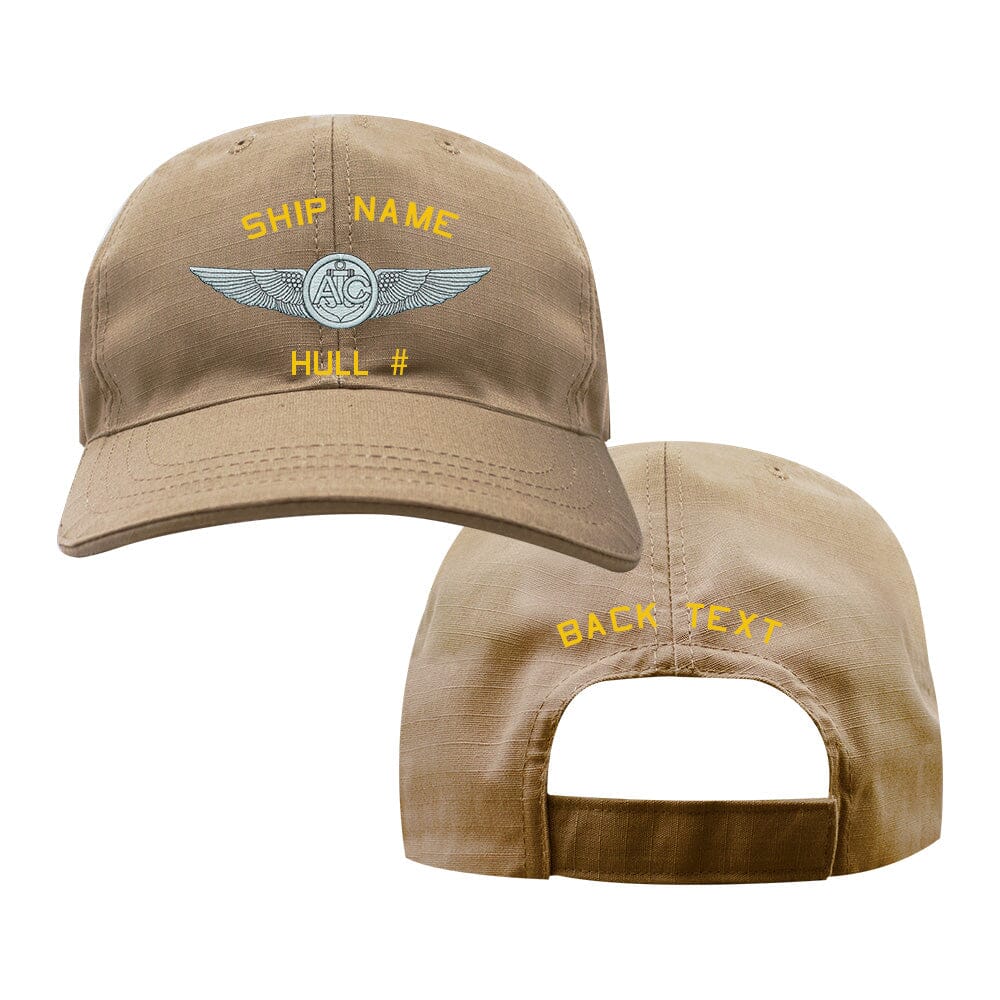 US Navy Custom Ship Cap - Coyote - Navy Aircrew Wings Hats and Caps NAVY-AIRCREW-WINGS.COY
