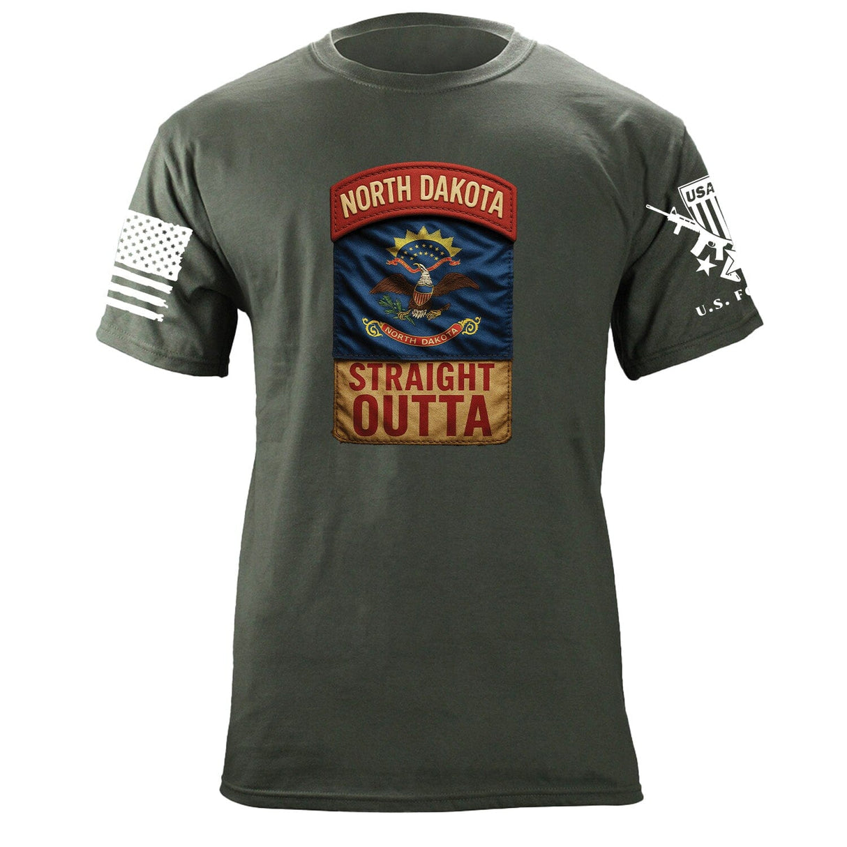 State Tab Shirt: North Dakota Shirts 86414-S-MG