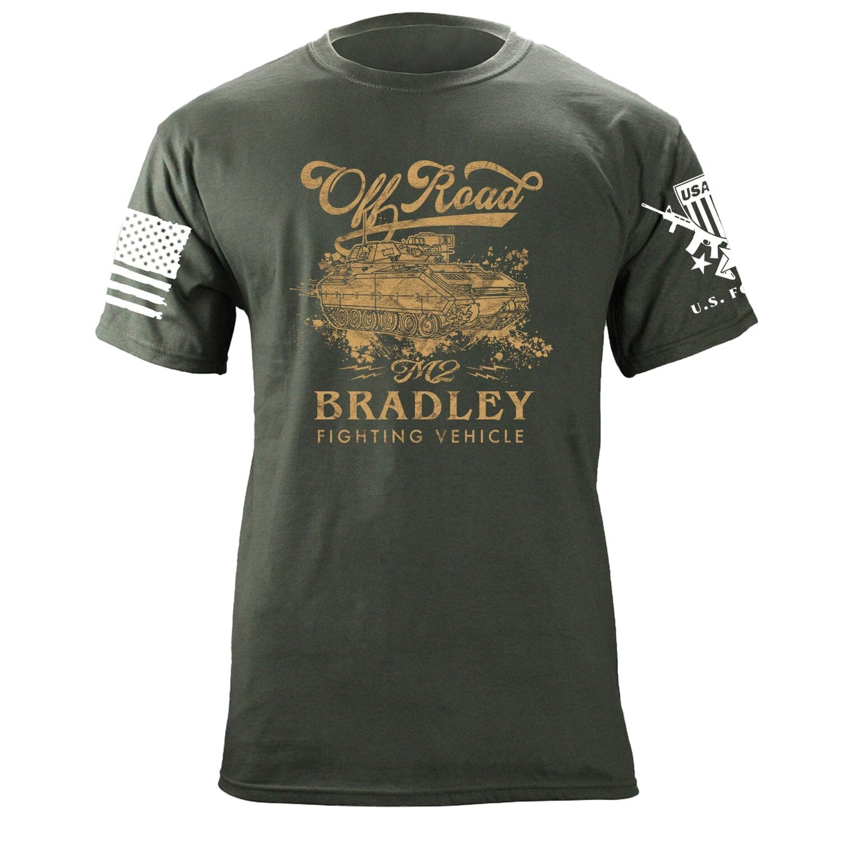 Off Roadin' Bradley Vehicle Graphic T-shirt Shirts 87238-3XL-MG