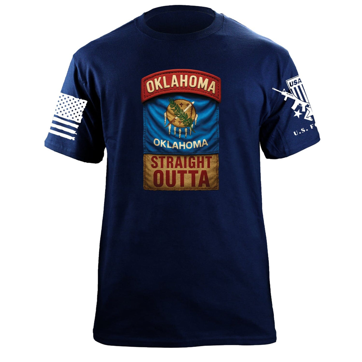State Tab Shirt: Oklahoma Shirts 86416-S-NAVY