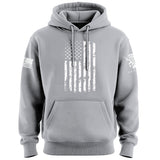 One Color US Flag Distress Hoodie