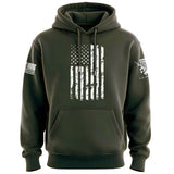 One Color US Flag Distress Hoodie