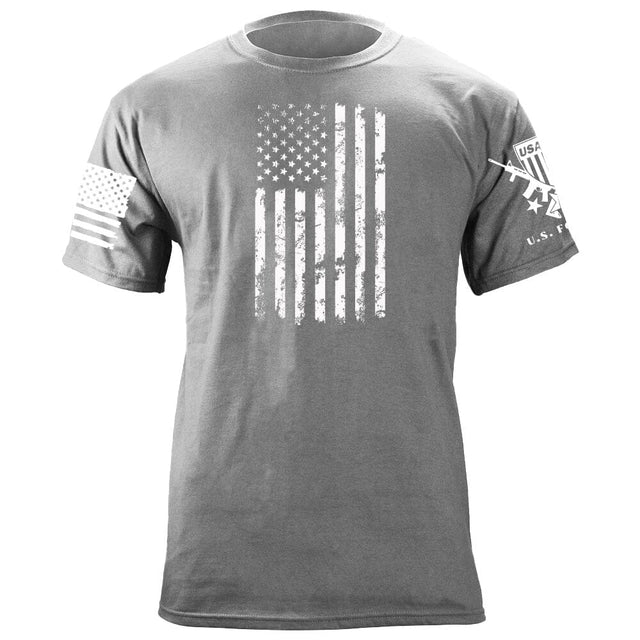 One Color US Flag Distress T-shirt Shirts 87050-S-HG