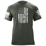 One Color US Flag Distress T-shirt Shirts 87050-S-MG