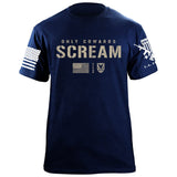 Only Cowards Scream T-Shirt Shirts 87339-S-NAVY