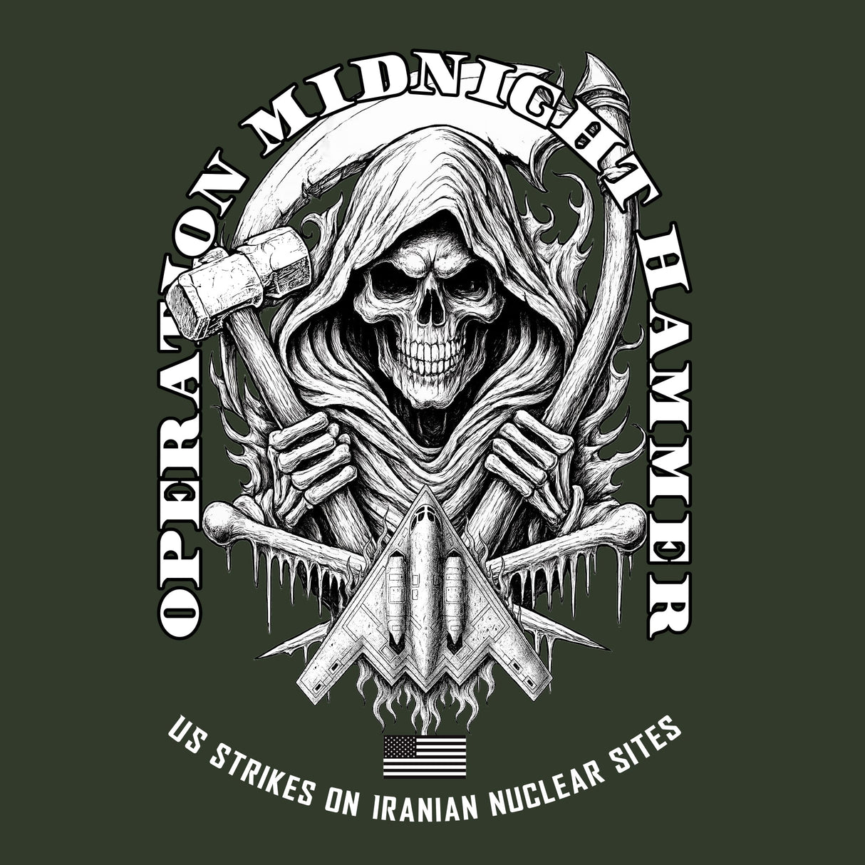 Operation Midnight Hammer B&W Hoodie