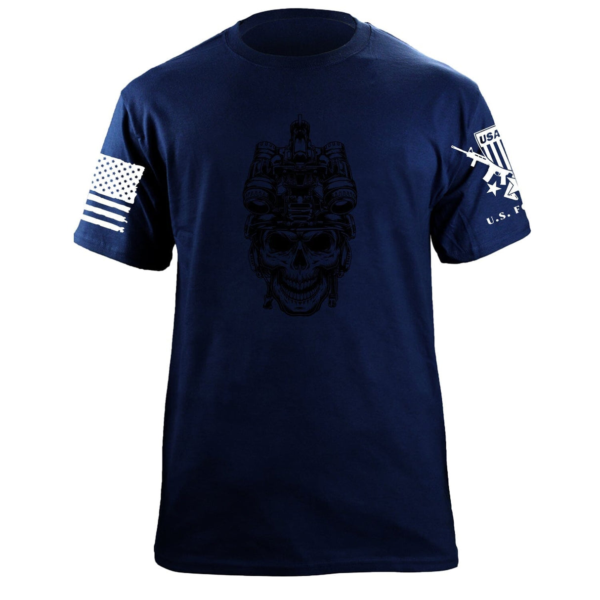 Operator Skull Black Ink T-shirt Shirts 87217-S-NAVY