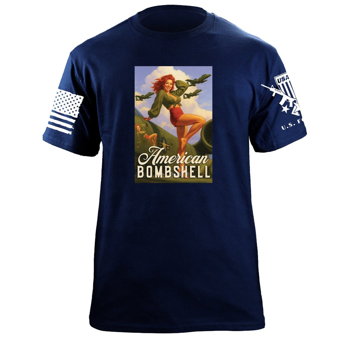 Pin-Up A-10 T-Shirt Shirts 86427-S-NAVY