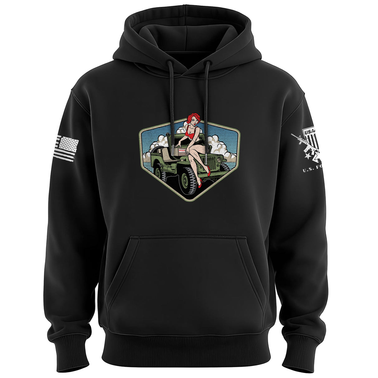 Pinup Girl Jeep Hoodie