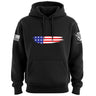 Skinny Horizontal Paint Swatch American Flag Hoodie