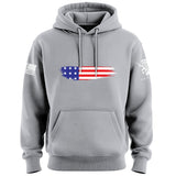 Skinny Horizontal Paint Swatch American Flag Hoodie