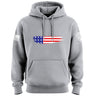 Skinny Horizontal Paint Swatch American Flag Hoodie