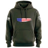 Skinny Horizontal Paint Swatch American Flag Hoodie