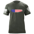 Skinny Horizontal Paint Swatch American Flag Tshirt Shirts 87068-S-MG