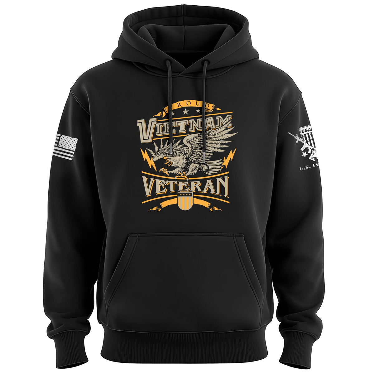 Proud Vietnam Veteran Eagle Hoodie Hoodies 100224-S-BK