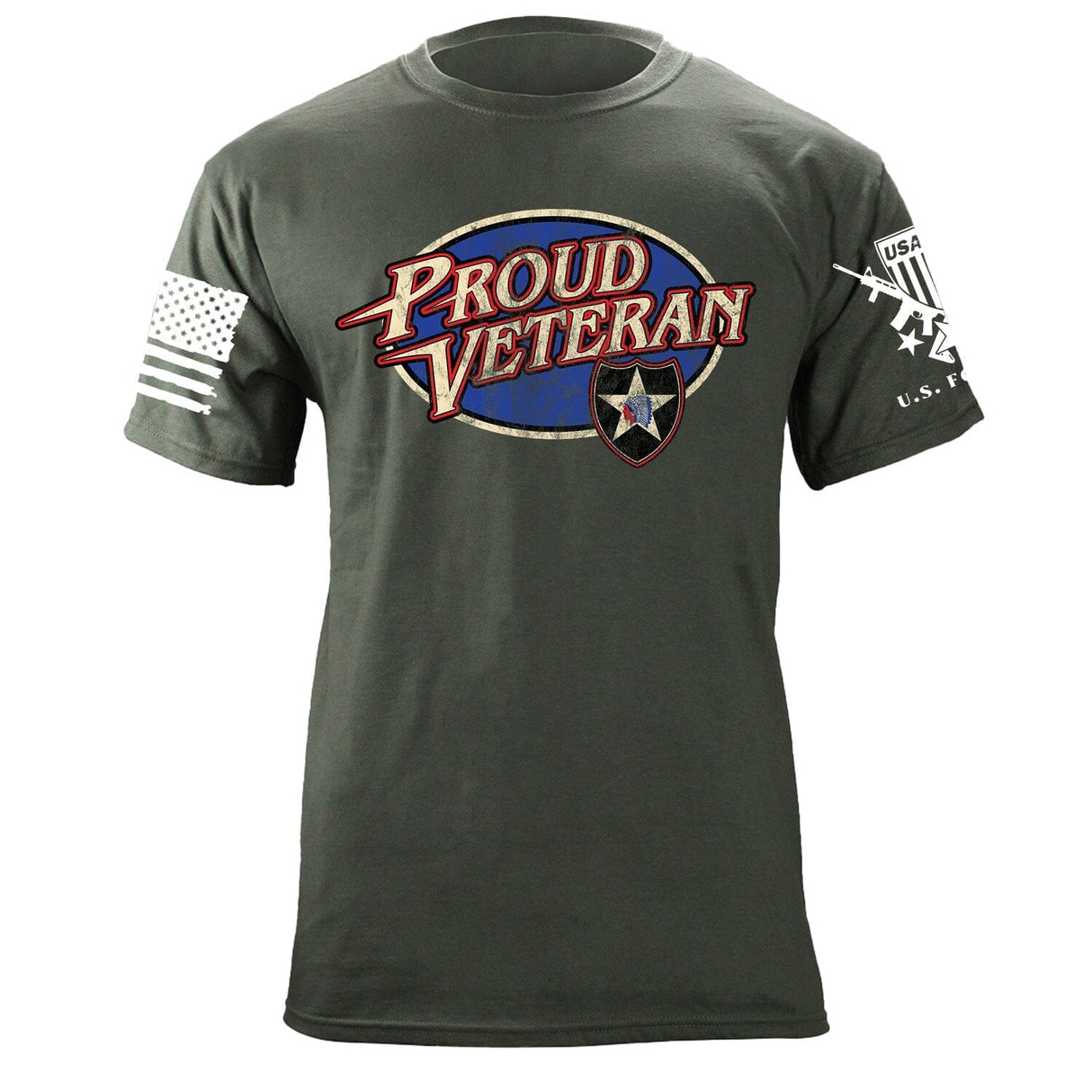 Proud Vet 2nd infantry T-Shirt Shirts 87188-3XL-MG