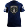 Proud Veteran Graphic T-shirt Shirts 87247-S-NAVY