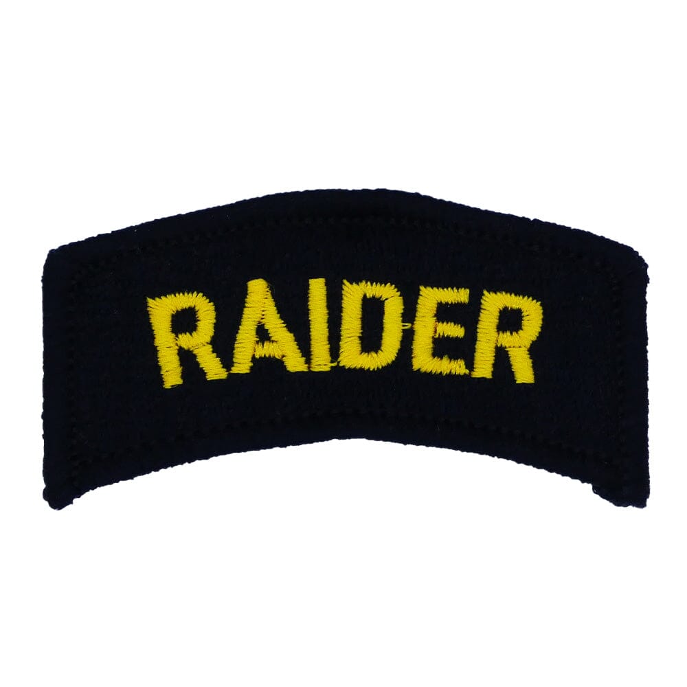 Raider Full Color Black Tab with Yellow Letters