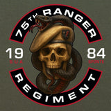 75th Rangers Regiment Skull & Snake T-Shirt Shirts 