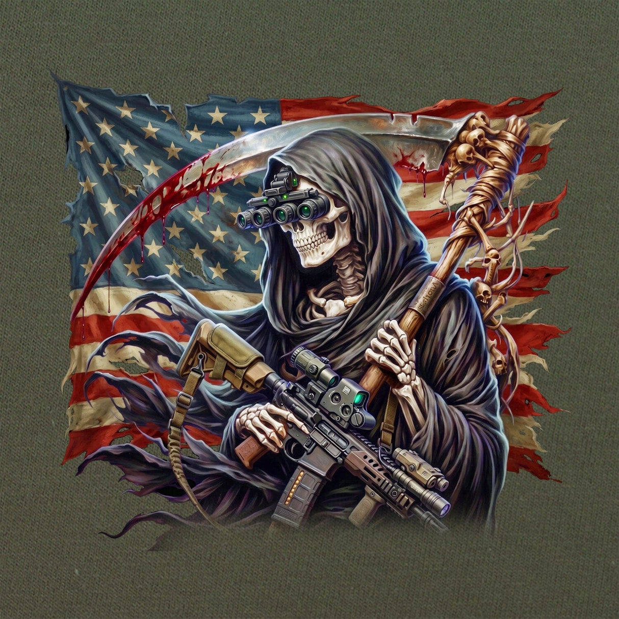 Reaper US Flag T-Shirt Shirts 