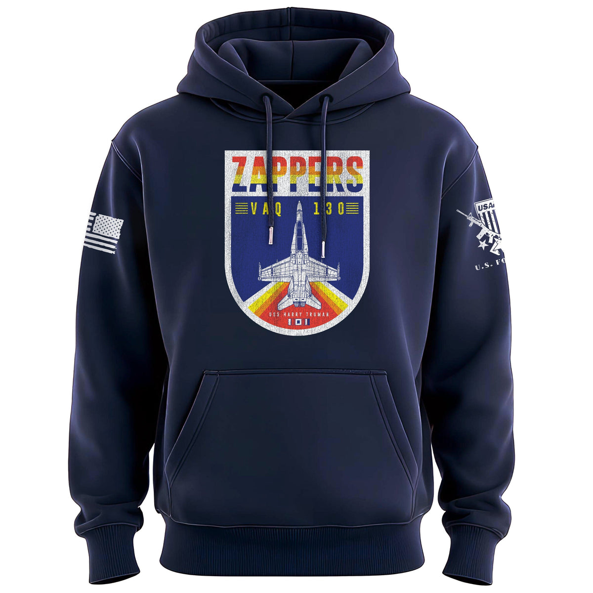 Retro Zappers VAQ130 Aviation Graphic Hoodie Hoodies 100232-S-NAVY