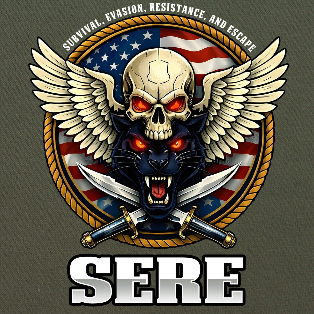 SERE Skull T-Shirt Shirts 