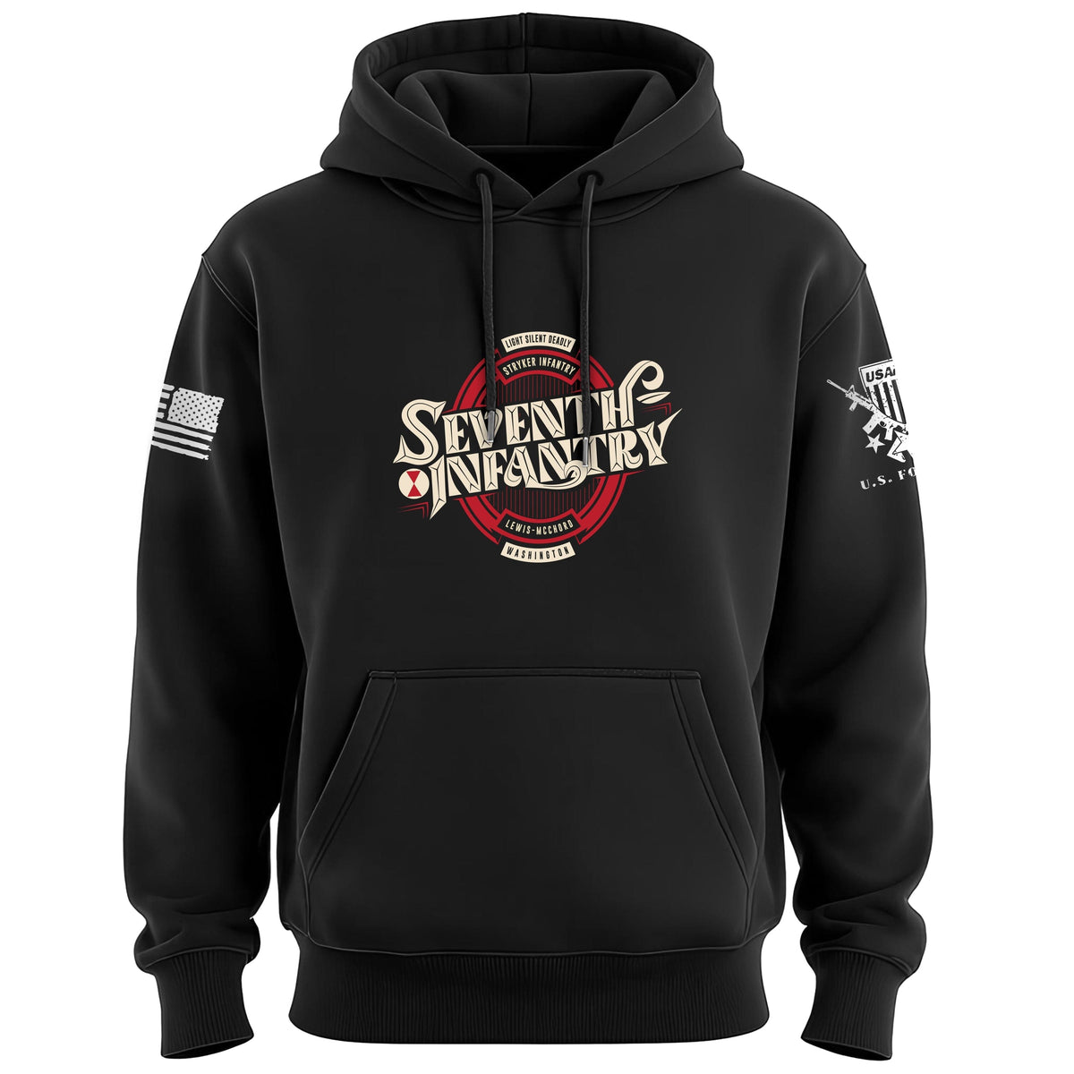 Seventh Infantry Seal Hoodie Hoodies 100240-S-BK