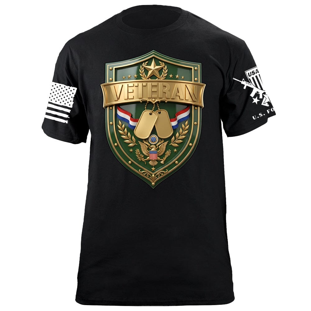Veteran Shield T-Shirt Shirts 88222-S-BK