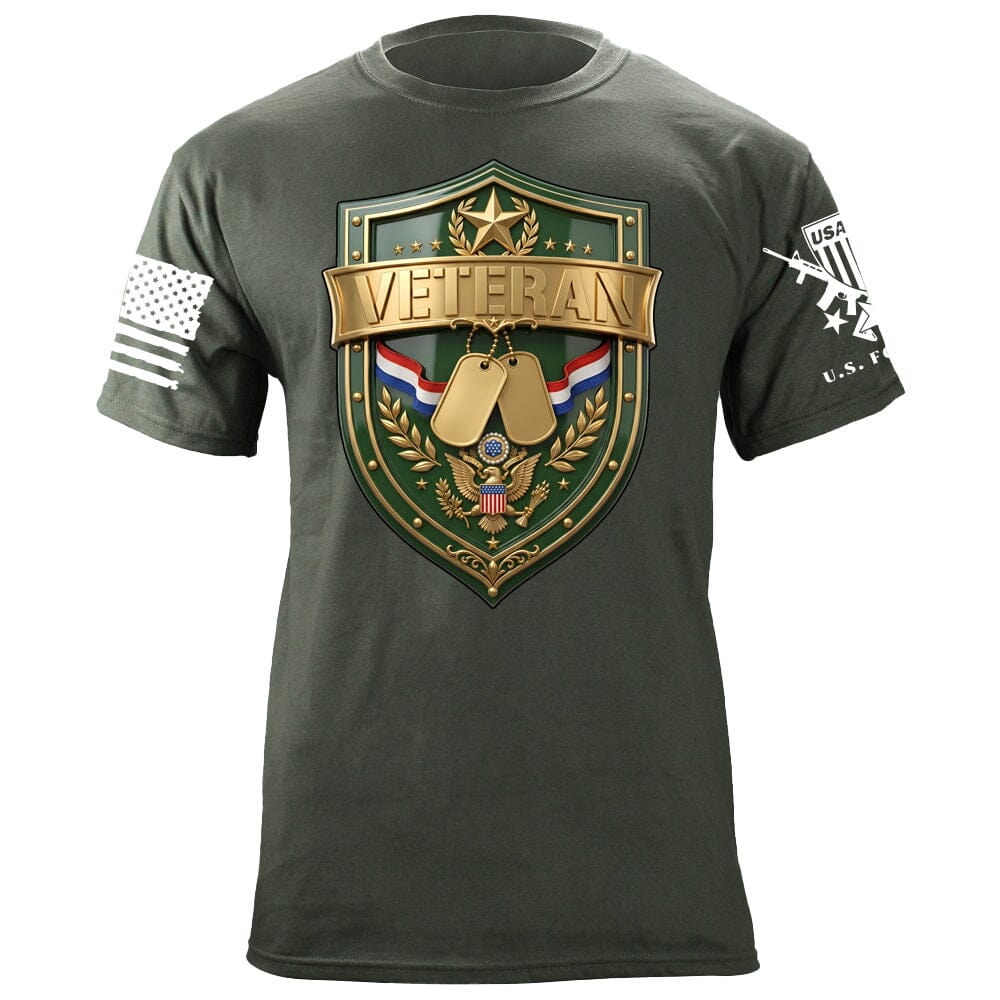 Veteran Shield T-Shirt Shirts 88222-S-MG