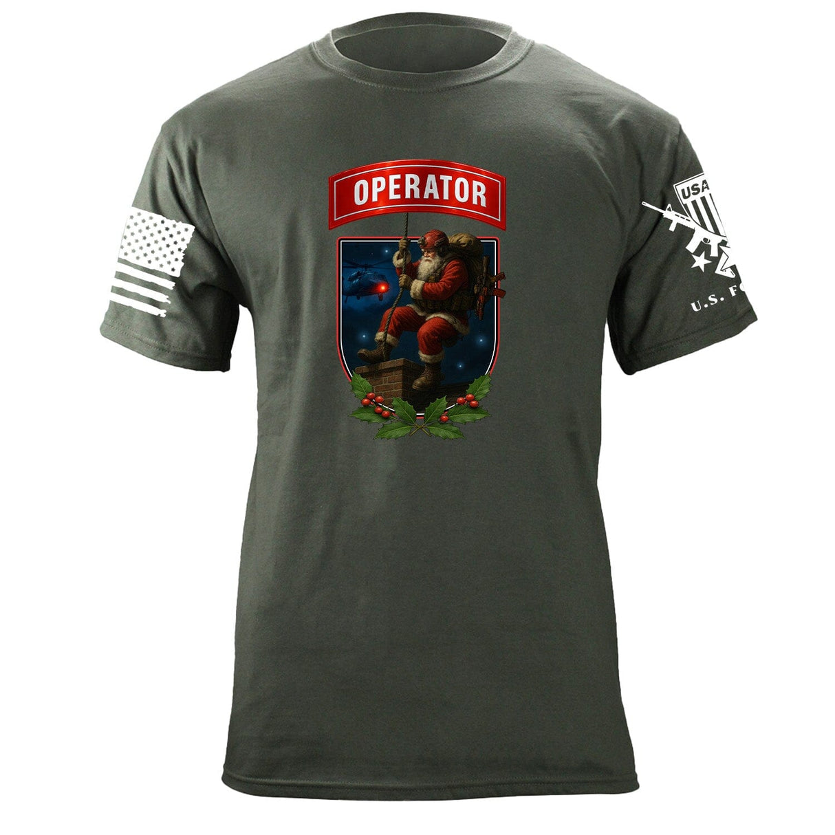 Sgt. Santa Operator Holly T-Shirt Shirts 87290-S-MG